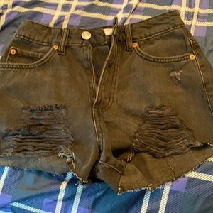 Denim black shorts